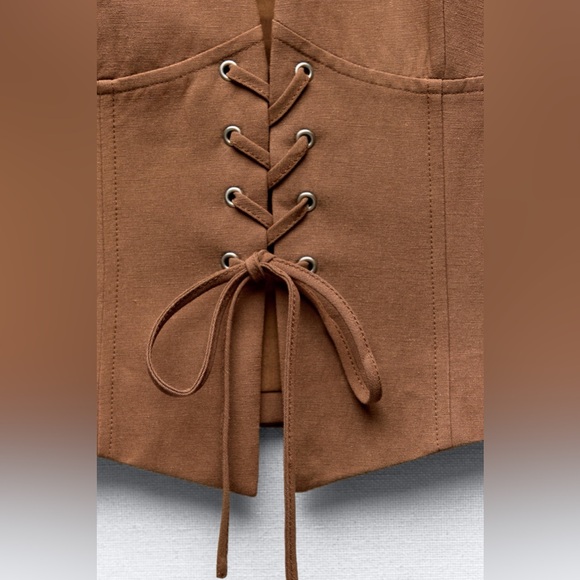 NWT Zara Fitted Waistcoat top - Picture 4 of 10